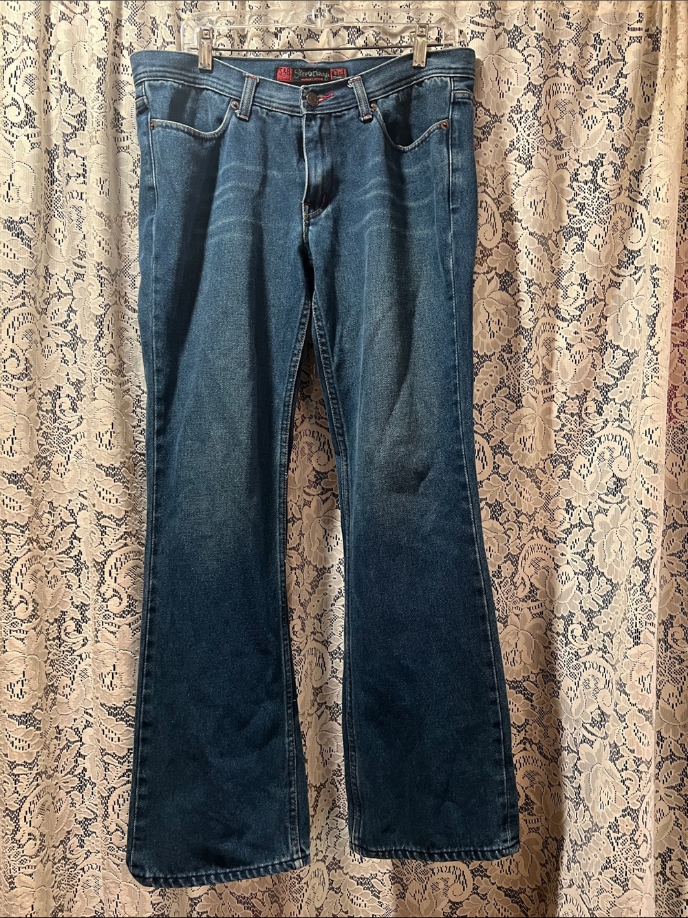 Steve & Barry's Blue Denim Jeans with Red Accent Stitching Size 12